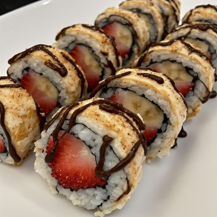 Dessert Sushi - Strawberry Banana Roll