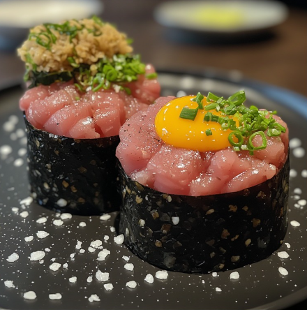 Toro Tartare Gunkan (French-Japanese Fusion)
