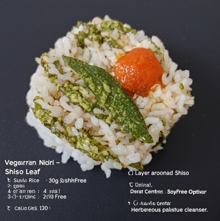 Vegetarian Nigiri - Shiso Leaf