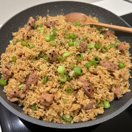 Chahan (Japanese Fried Rice with Pork & Egg)