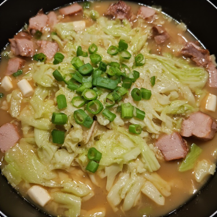 Pork & Cabbage Miso Soup with Egg