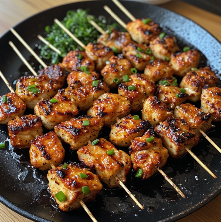 Yakitori Chicken Thigh Skewers with Tare Glaze