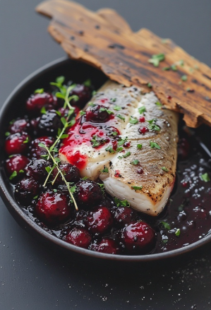 Bleikja með krækiberjum (Arctic Char with Crowberries)
