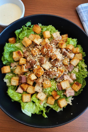 Caesar salat íslenskur (Icelandic Caesar Salad)