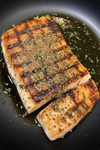 Grillaður halibut (Grilled Halibut)