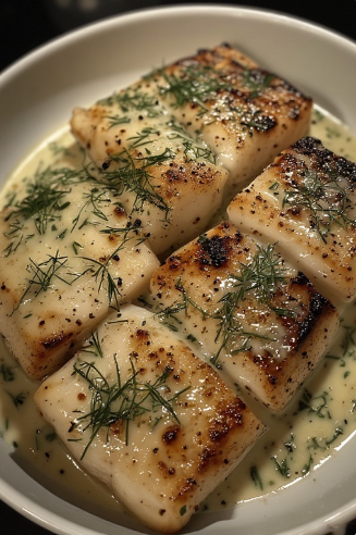 Fiskur með rjómasósu (Fish with Cream Sauce)