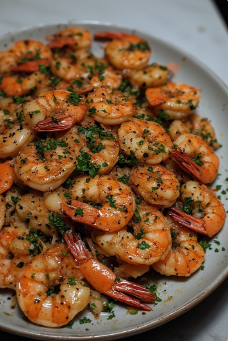 Rækjur með hvítlauk (Prawns with Garlic)