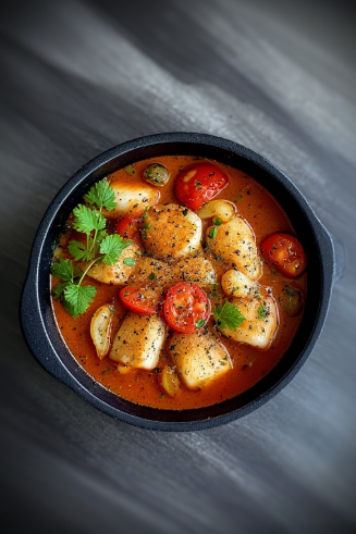 Fiskur með tómatasósu (Fish with Tomato Sauce)