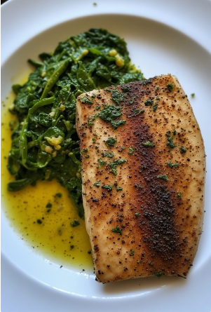Ýsa með spínati (Haddock with Spinach)
