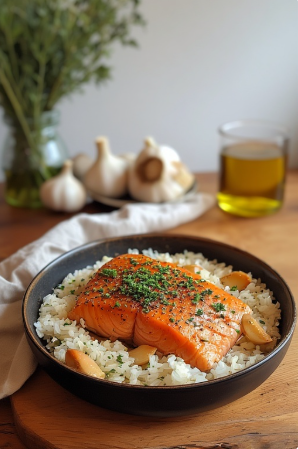 Lax með hvítlauk (Salmon with Garlic)