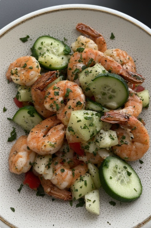 Rækjur og gúrka (Prawns and Cucumber)
