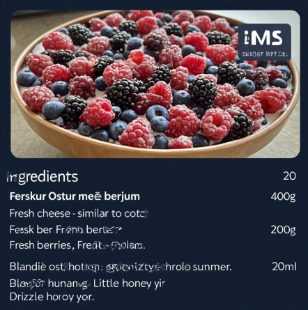 Ferskur ostur með berjum (Fresh Cheese with Berries)