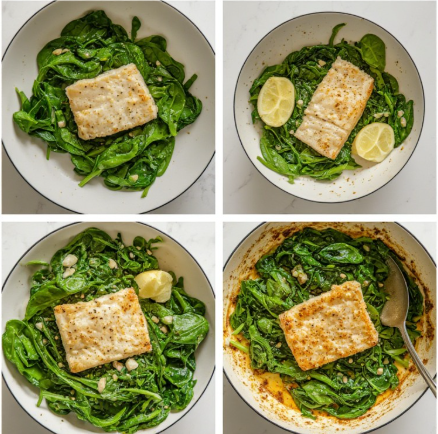 Þorskur og spínat án kolvetna (Cod and Spinach – No Carbs)