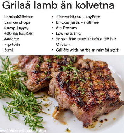 Grillað lamb án kolvetna (Grilled Lamb – No Carbs)