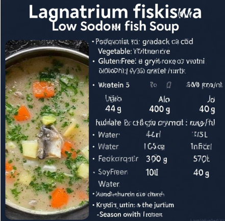 Lágnatríum fiskisúpa (Low-Sodium Fish Soup)
