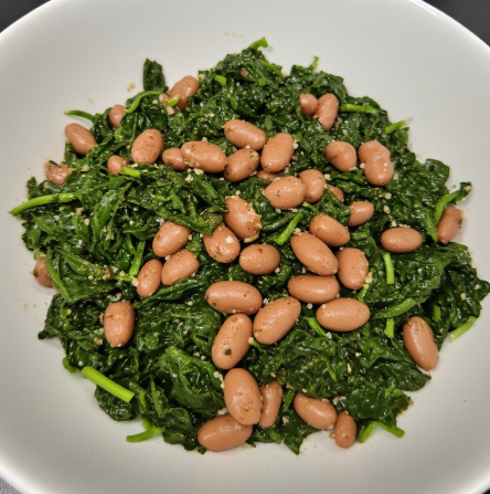 Vegan lúpínu og spínat (Vegan Lupine and Spinach)
