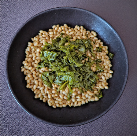 Þang og bygg dessert (Seaweed and Barley Dessert)