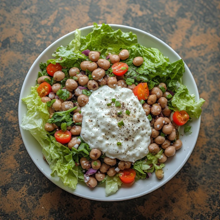 Plöntuskyr og lúpínu salat (Plant Skyr and Lupine Salad)