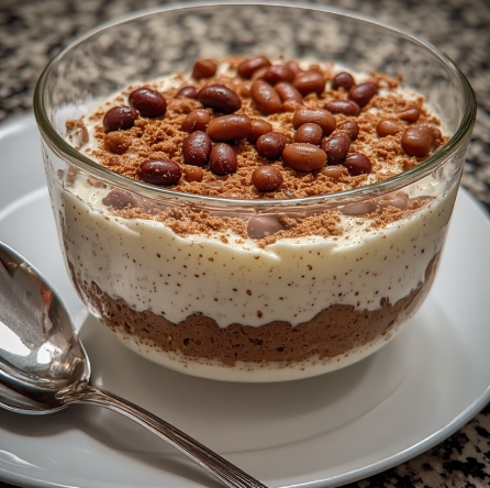 Plöntuskyr og bauna dessert með kakó (Plant Skyr and Bean Dessert with Cocoa)