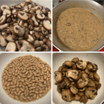 Bauna- og sveppasósa (Bean and Mushroom Sauce)