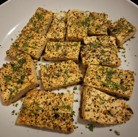 Tempeh með íslenskum kryddum (Tempeh with Icelandic Spices)