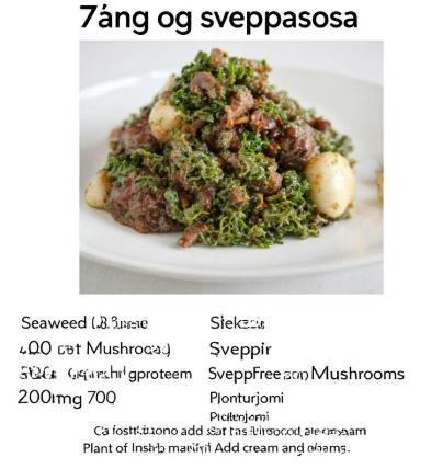 Þang og sveppasósa (Seaweed and Mushroom Sauce)