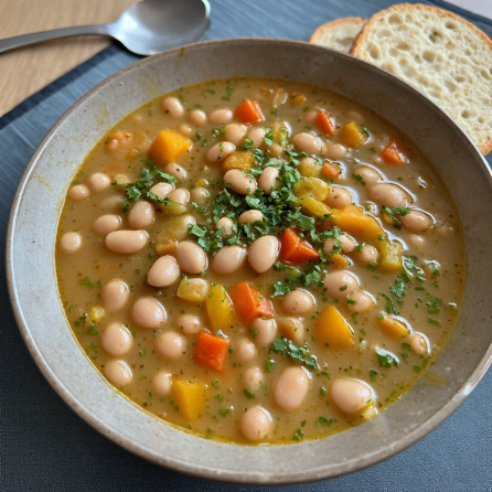 Bauna- og lúpínusúpa (Bean and Lupine Soup)