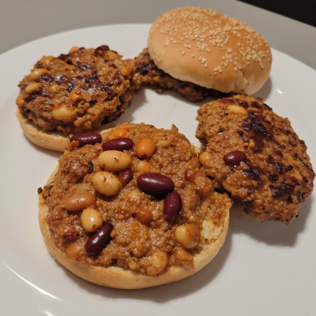 Lúpínu og bauna borgari (Lupine and Bean Burger)