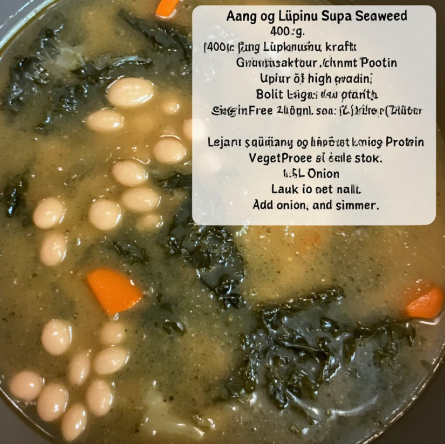 Þang og lúpínu súpa (Seaweed and Lupine Soup)