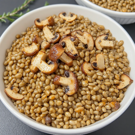 Bygg og sveppir dessert (Barley and Mushroom Dessert)