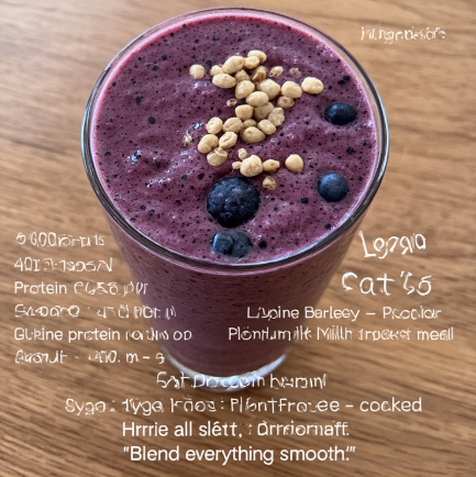 Lúpínu og bygg smoothie (Lupine and Barley Smoothie)