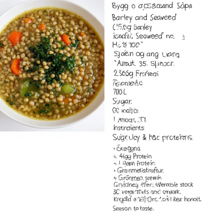 Bygg og þang súpa (Barley and Seaweed Soup)