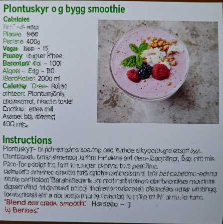 Plöntuskyr og bygg smoothie (Plant Skyr and Barley Smoothie)