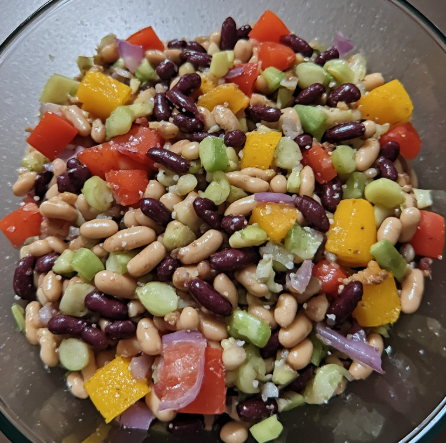 Lúpínu og bauna salat (Lupine and Bean Salad)