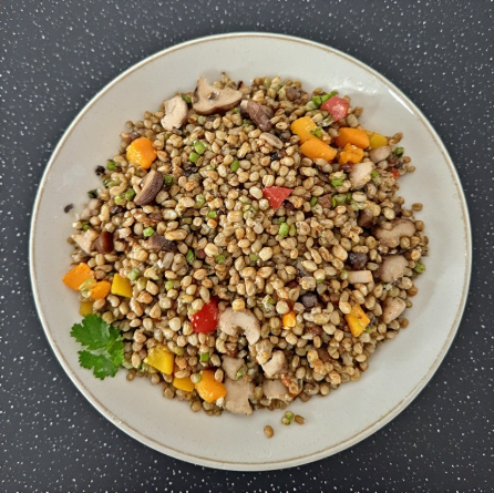 Bygg og sveppir salat (Barley and Mushroom Salad)