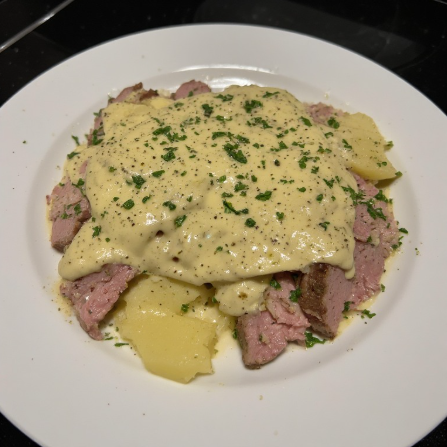 Reykt hangikjöt með bechamel (Smoked Lamb with Béchamel)