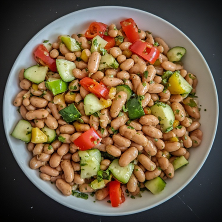 Vegan próteinsalat með baunum (Vegan Protein Salad with Beans)