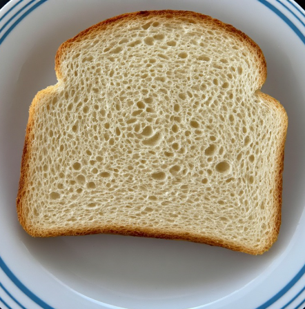 Bread White 1 slice (toasted)