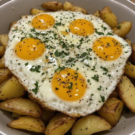 Ovos Estrelados com Batatas