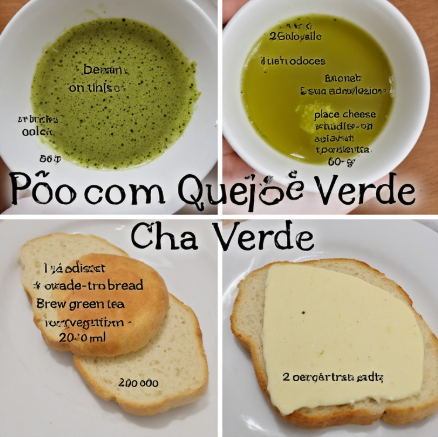 Pão com Queijo e Chá Verde