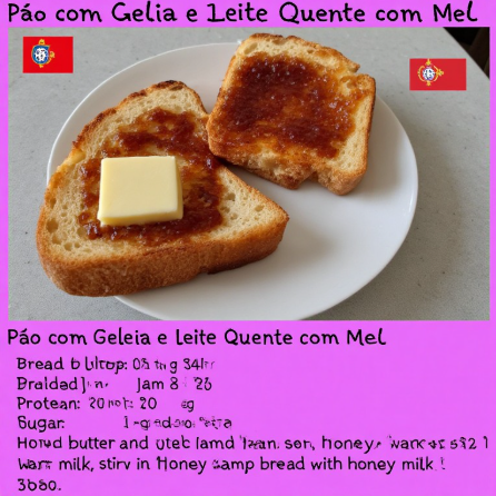 Pão com Geleia e Leite Quente