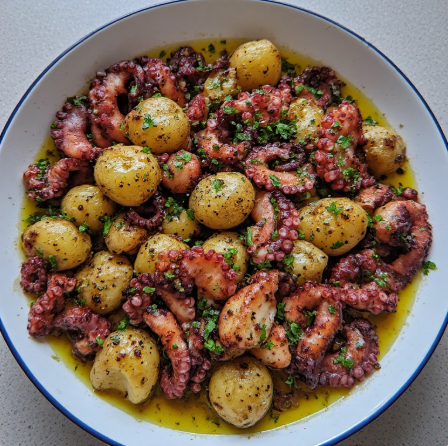 Polvo à Lagareiro (Olive Oil Roasted Octopus - Intricate)