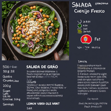 Salada de Grão com Espinafres e Queijo Fresco