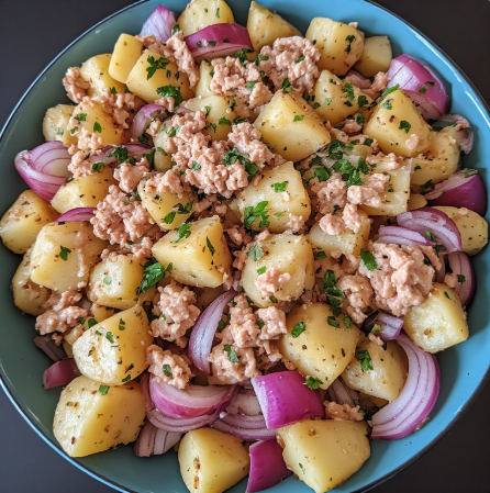 Salada de Batata com Atum e Cebola