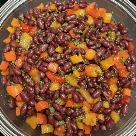 Salada de Feijão Vermelho com Pimentos