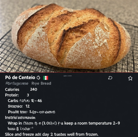 Pão de Centeio (Portuguese Rye Bread)
