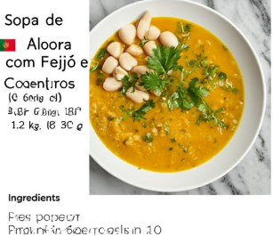 Sopa de Abóbora com Feijão e Coentros