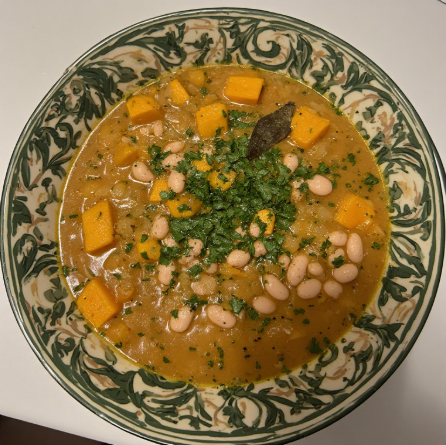 Sopa de Abóbora e Feijão Branco