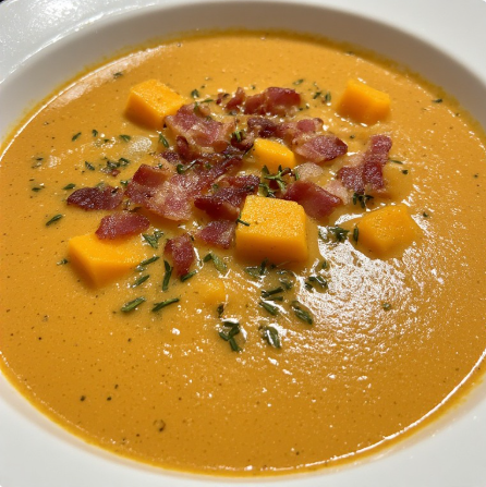 Kumara & Bacon Soup