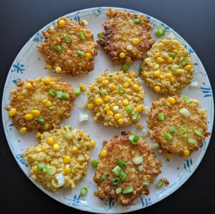 Kumara & Corn Fritters